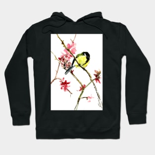 Great Tit and Spring Blossom Hoodie